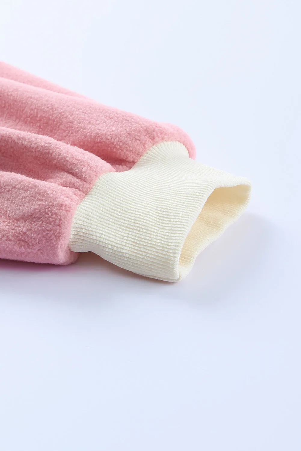 "Rose" Colorblock Fleece Sweatshirt