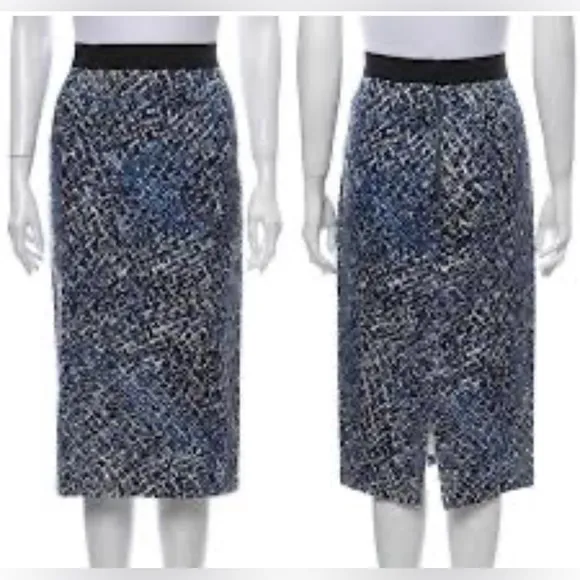 Rachel Comey Blue Printed Midi Pencil Skirt in 2