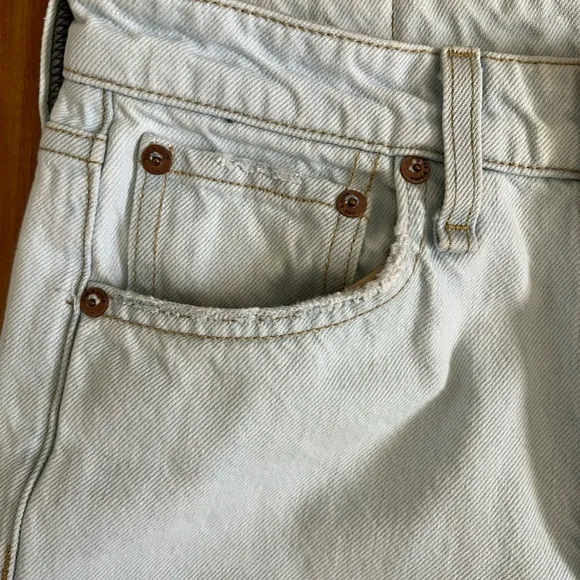 Rag &amp; Bone Maya High Rise Wide Leg Ankle Light Blue Denim Jeans sz 26