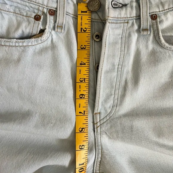 Rag &amp; Bone Maya High Rise Wide Leg Ankle Light Blue Denim Jeans sz 26
