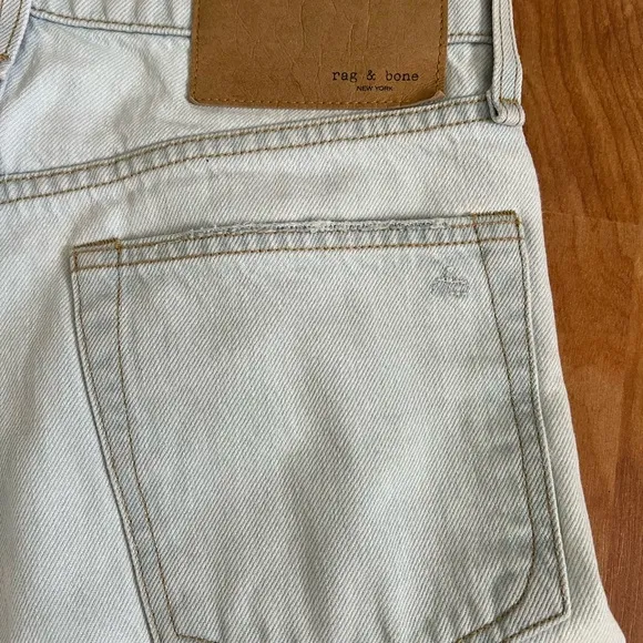 Rag &amp; Bone Maya High Rise Wide Leg Ankle Light Blue Denim Jeans sz 26