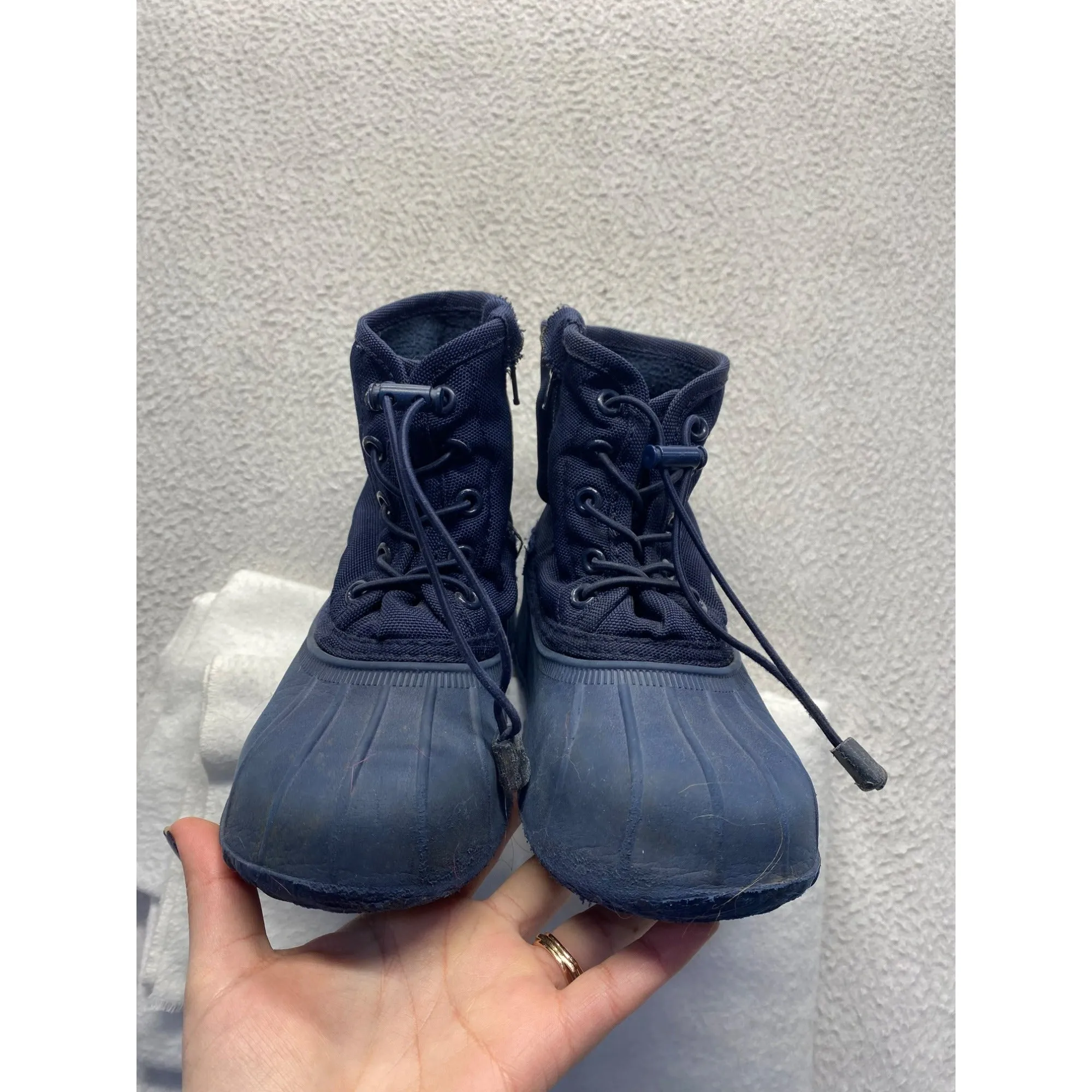 Ralph Lauren Polo Navy Blue snow Boots Kids Size 11 #5856