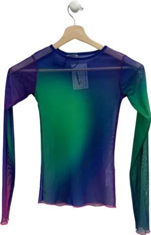 Reliked Green Mesh Top UK S