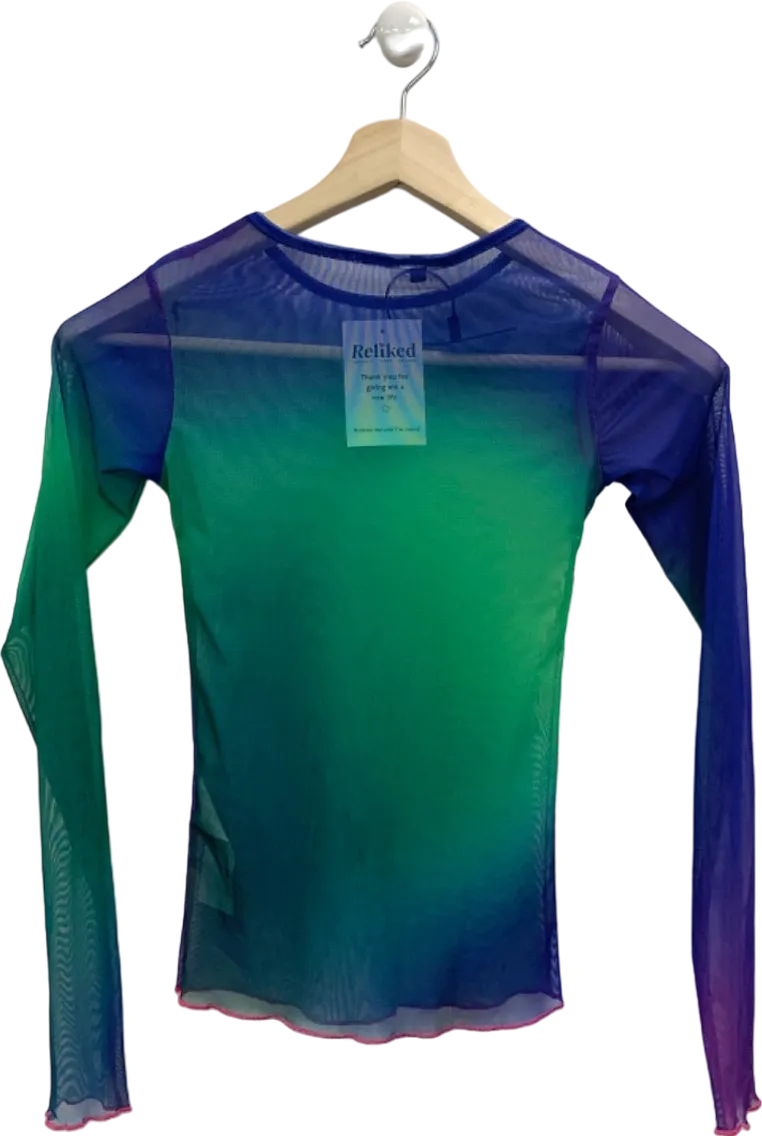 Reliked Green Mesh Top UK S