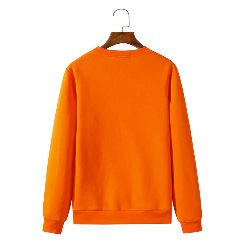 Round Neck Sweater Long Sleeved Sweatshirt