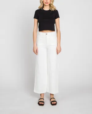 Selena High Waisted Wide Leg Jeans in White