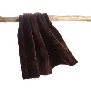 Shearling Sheepskin Throw - Expresso