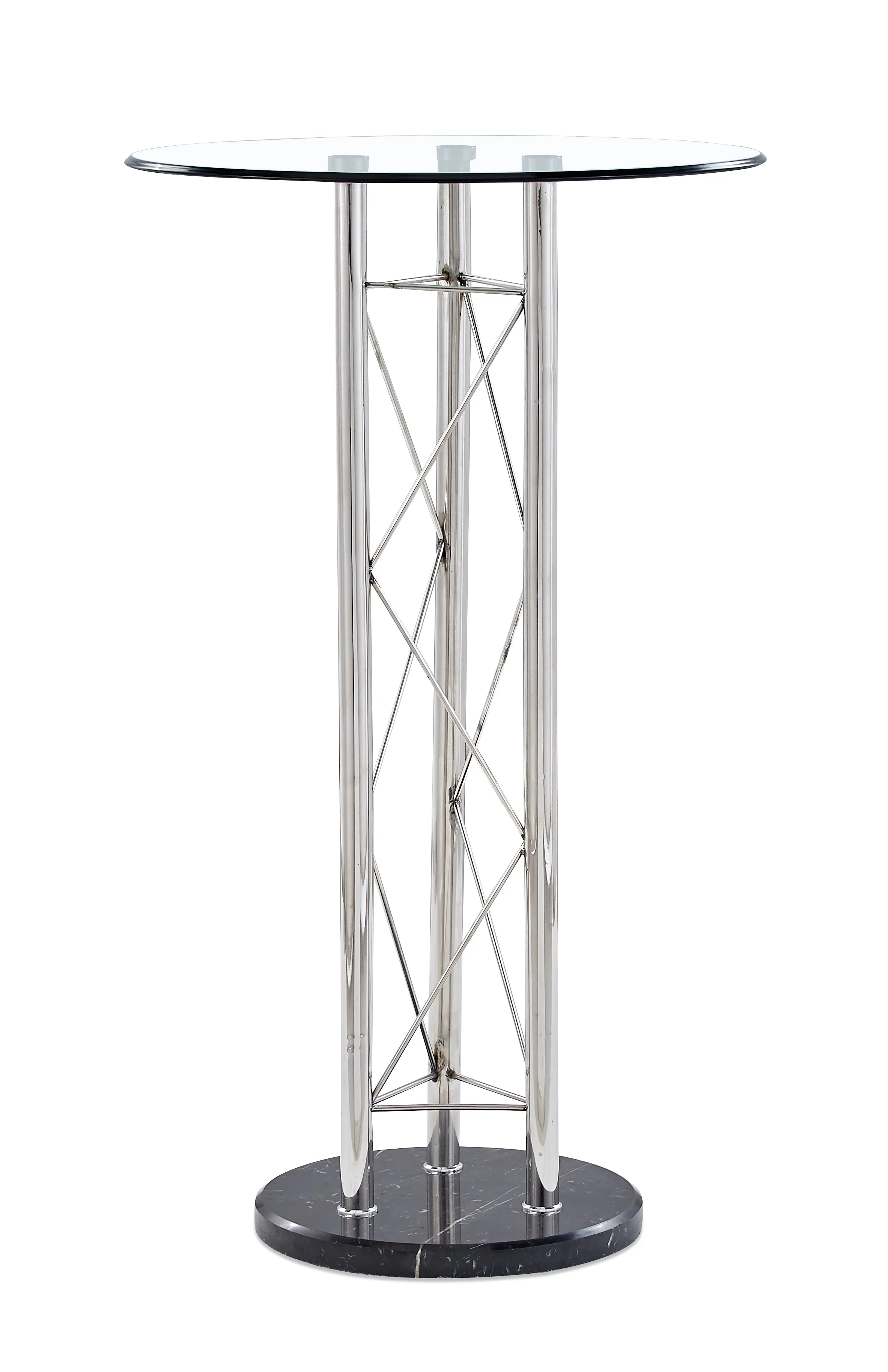 Silver / Clear Bar Table