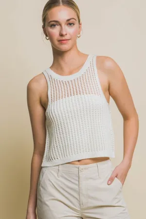 Sleeveless Mesh Vest Tank Top