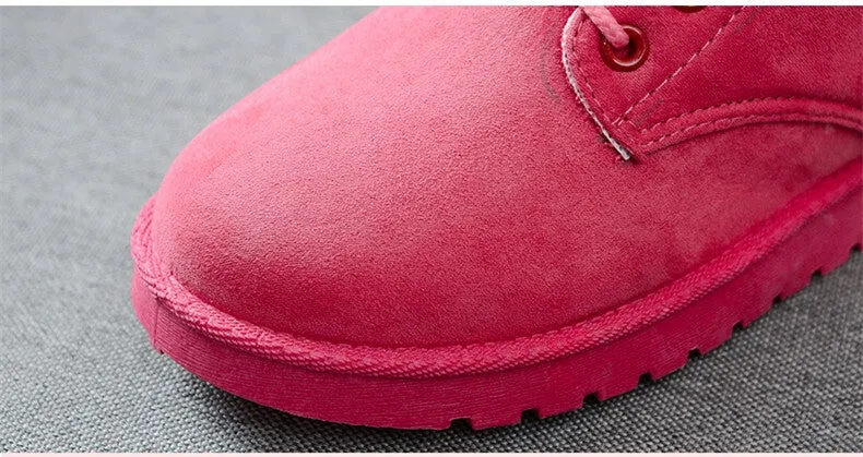 Snow white lace-up ankle boots