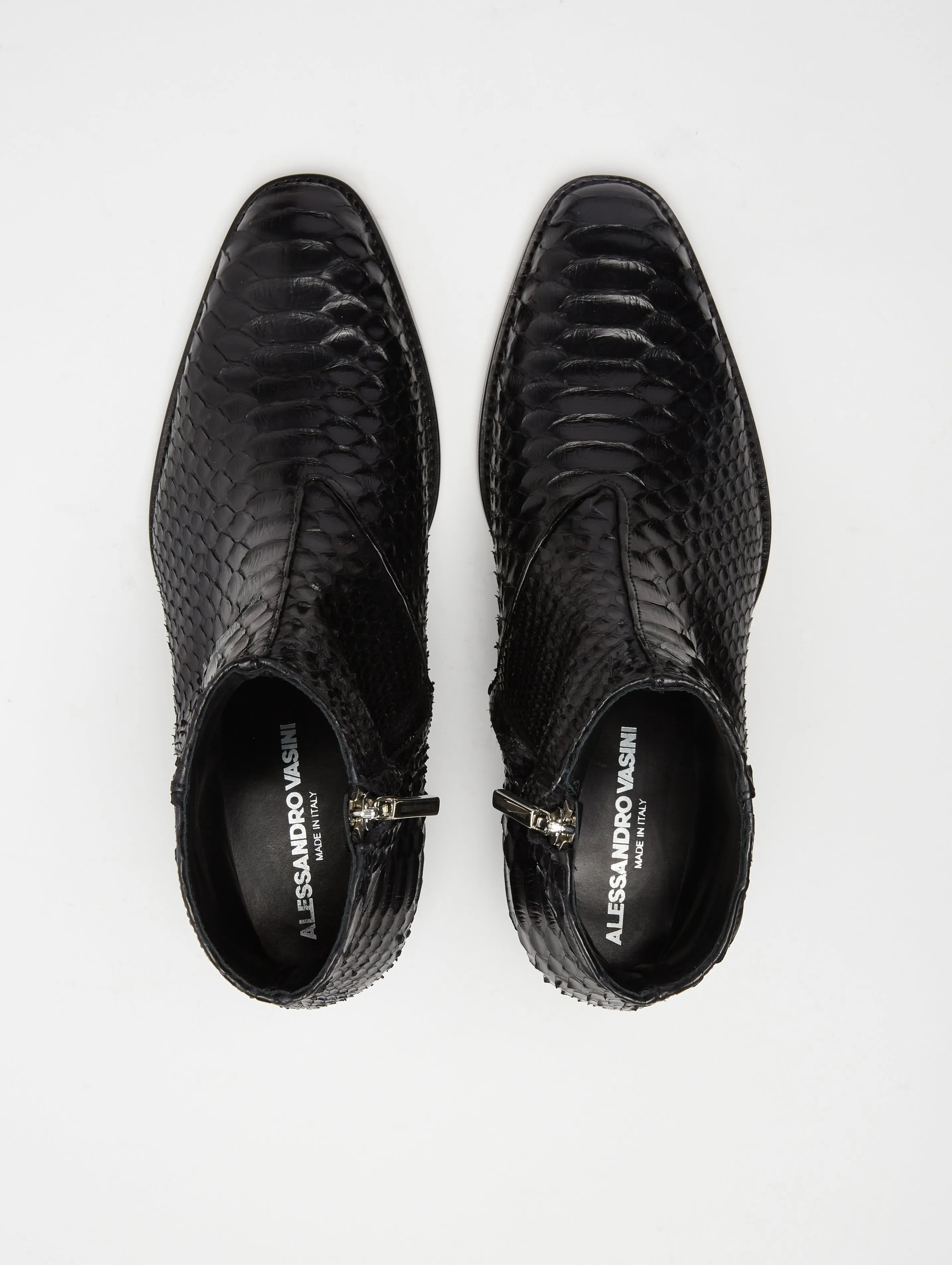 SONNY "SPECIAL EDITION" 40MM ANKLE BOOT IN BLACK SNAKESKIN - Woman