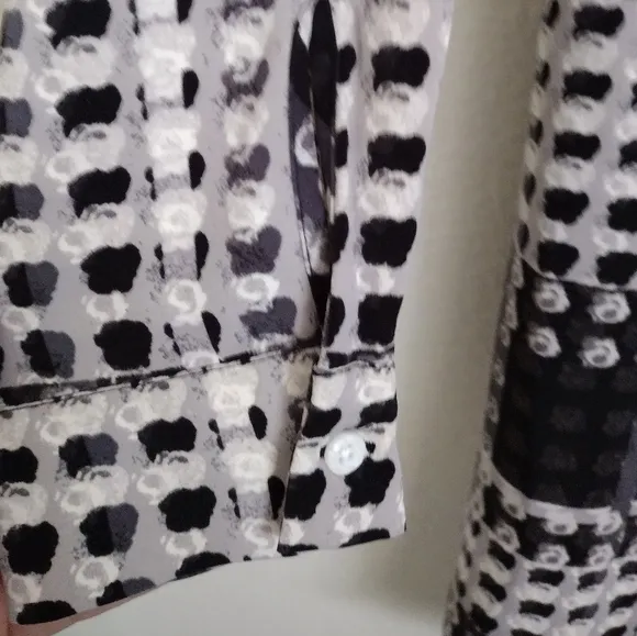 Thakoon X Design Nation black white grey abstract plaid shift dress size medium
