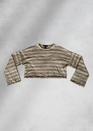 Thea Striped Lounge Top - Beige