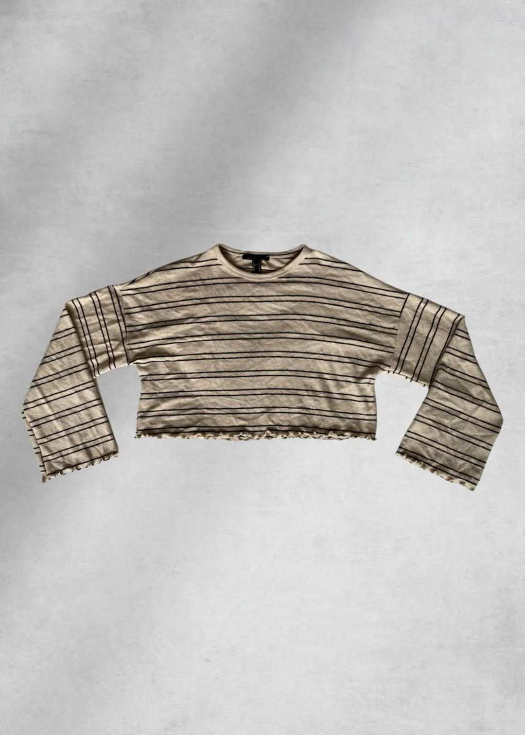 Thea Striped Lounge Top - Beige