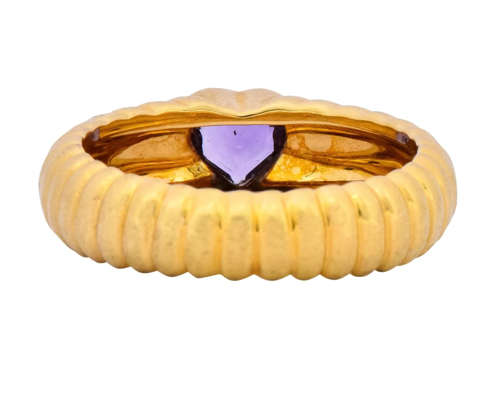 Tiffany & Co. Contemporary Amethyst Heart 18 Karat Gold Ring