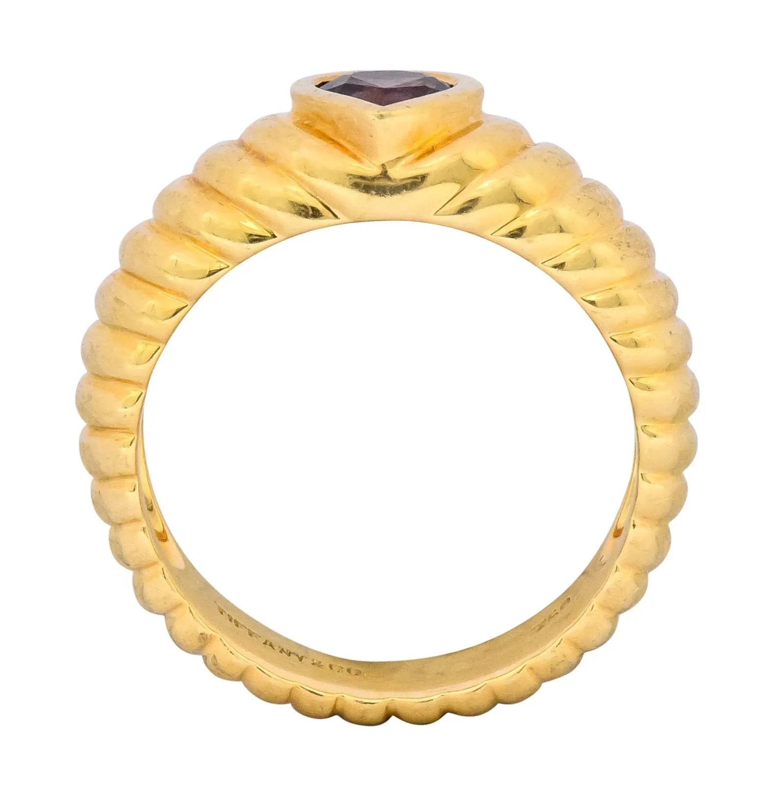 Tiffany & Co. Contemporary Amethyst Heart 18 Karat Gold Ring