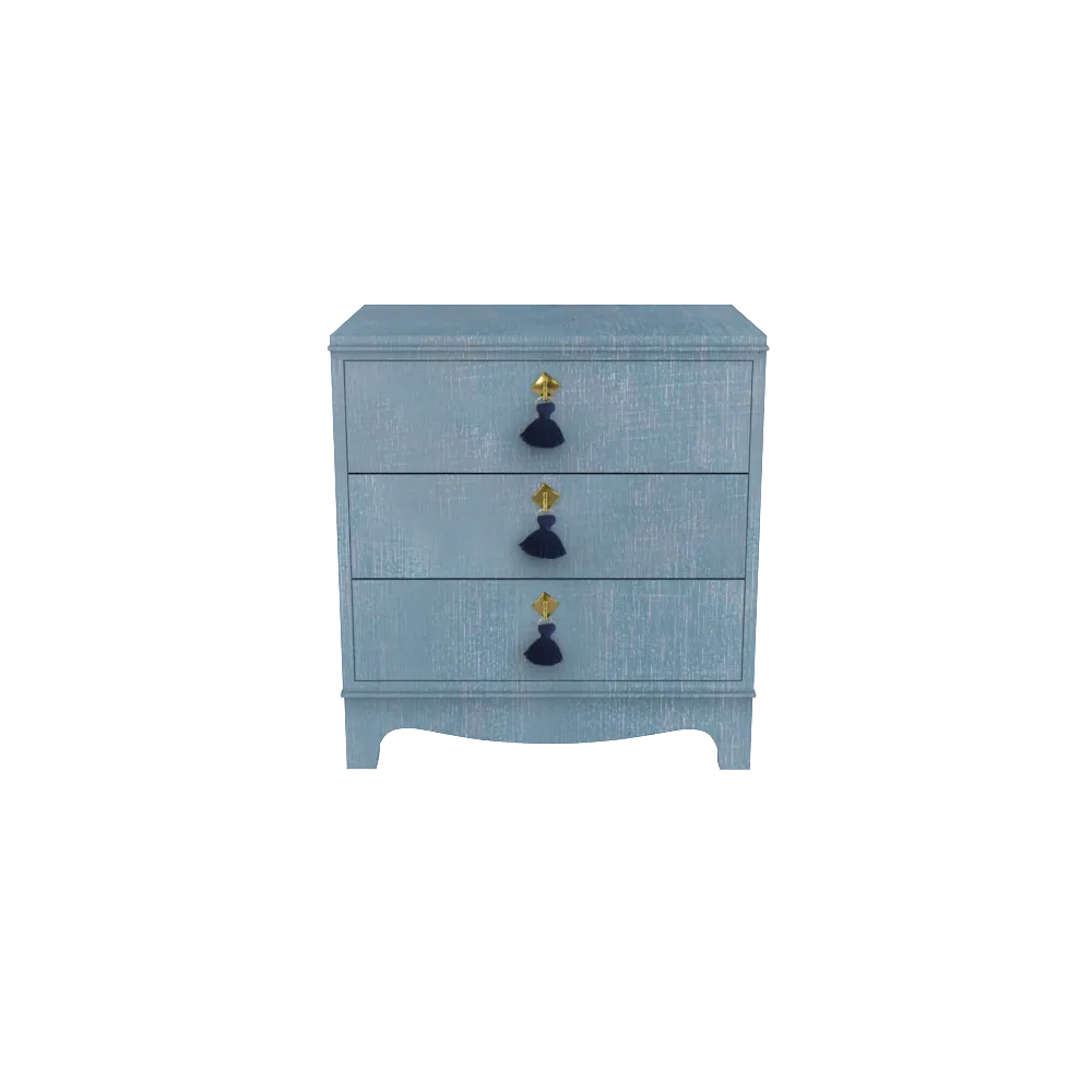 Tini Easton Nightstand Denim Blue Finish