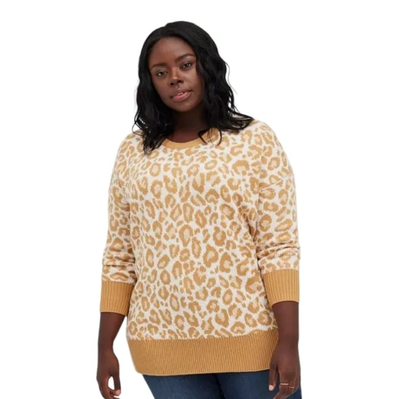 Torrid animal print sweater size 2