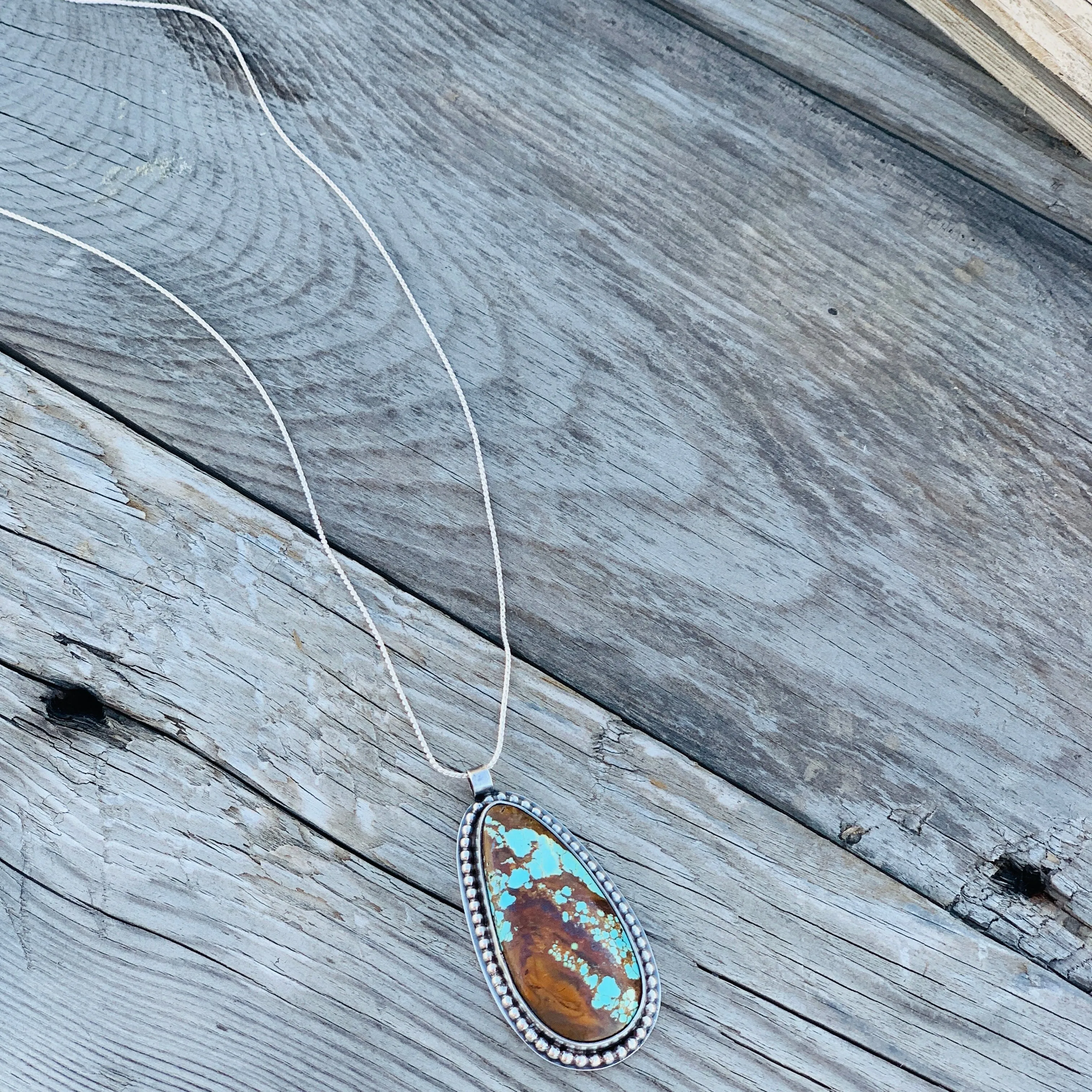 TURQUOISE AND SILVER NECKLACE