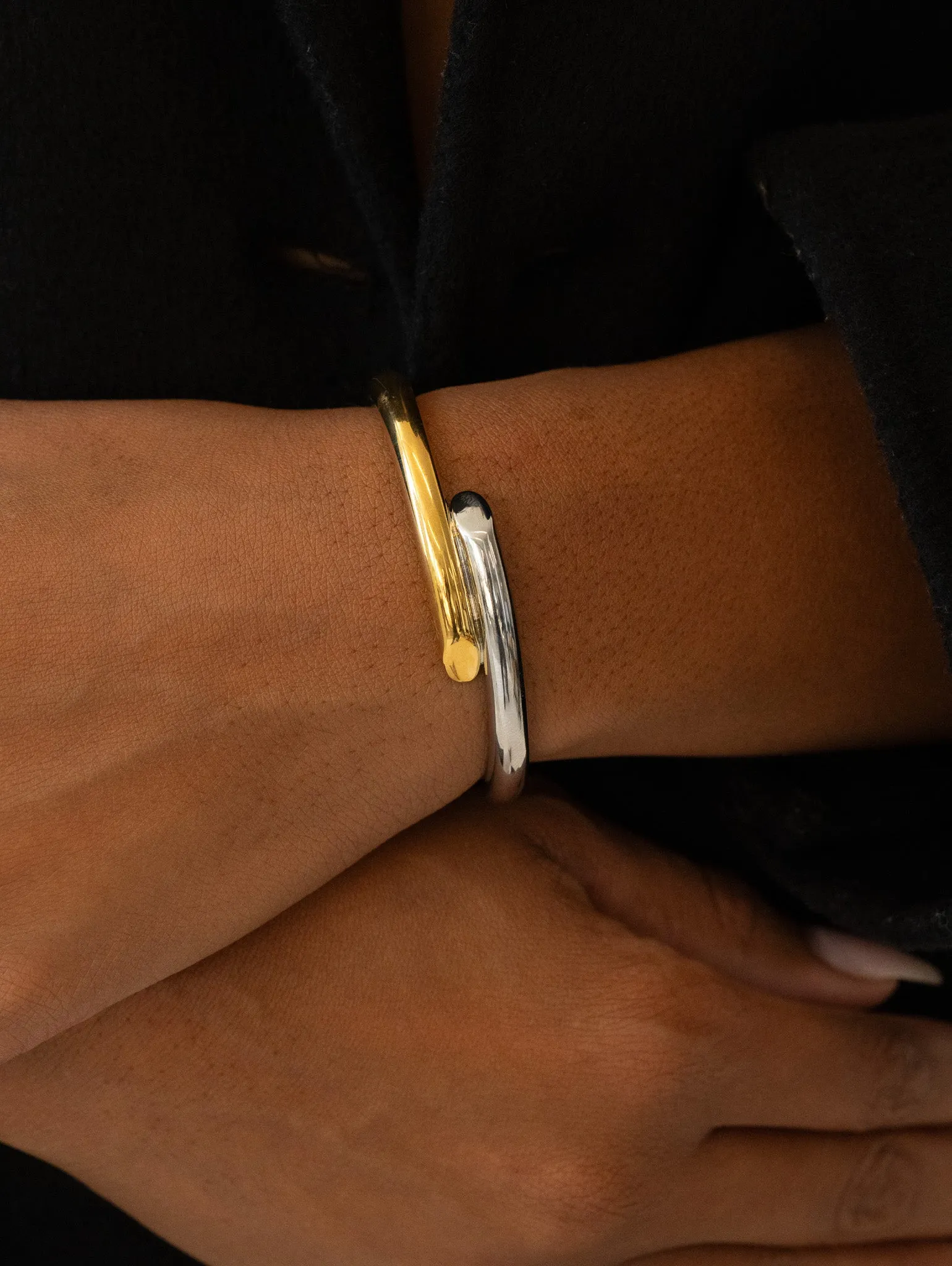 Two Tone Cuff Bracelet