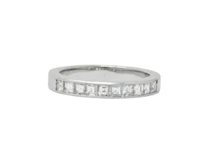 Vintage 1.00 CTW Diamond Platinum Stackable Band Ring