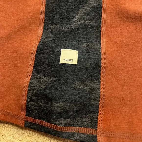 VUORI Aspire Elevation Shorty | Cedar Heather High-Waisted Shorts Size Small