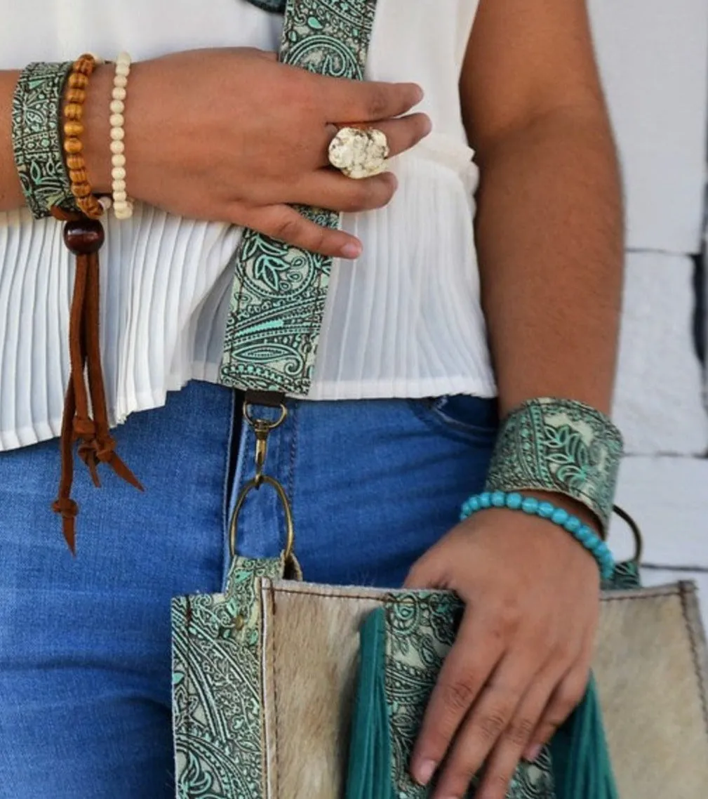 White Turquoise Slab Ring