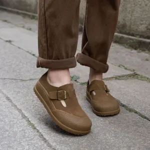 Women Casual Comfortable Genuine Leather Birkenstock Flats