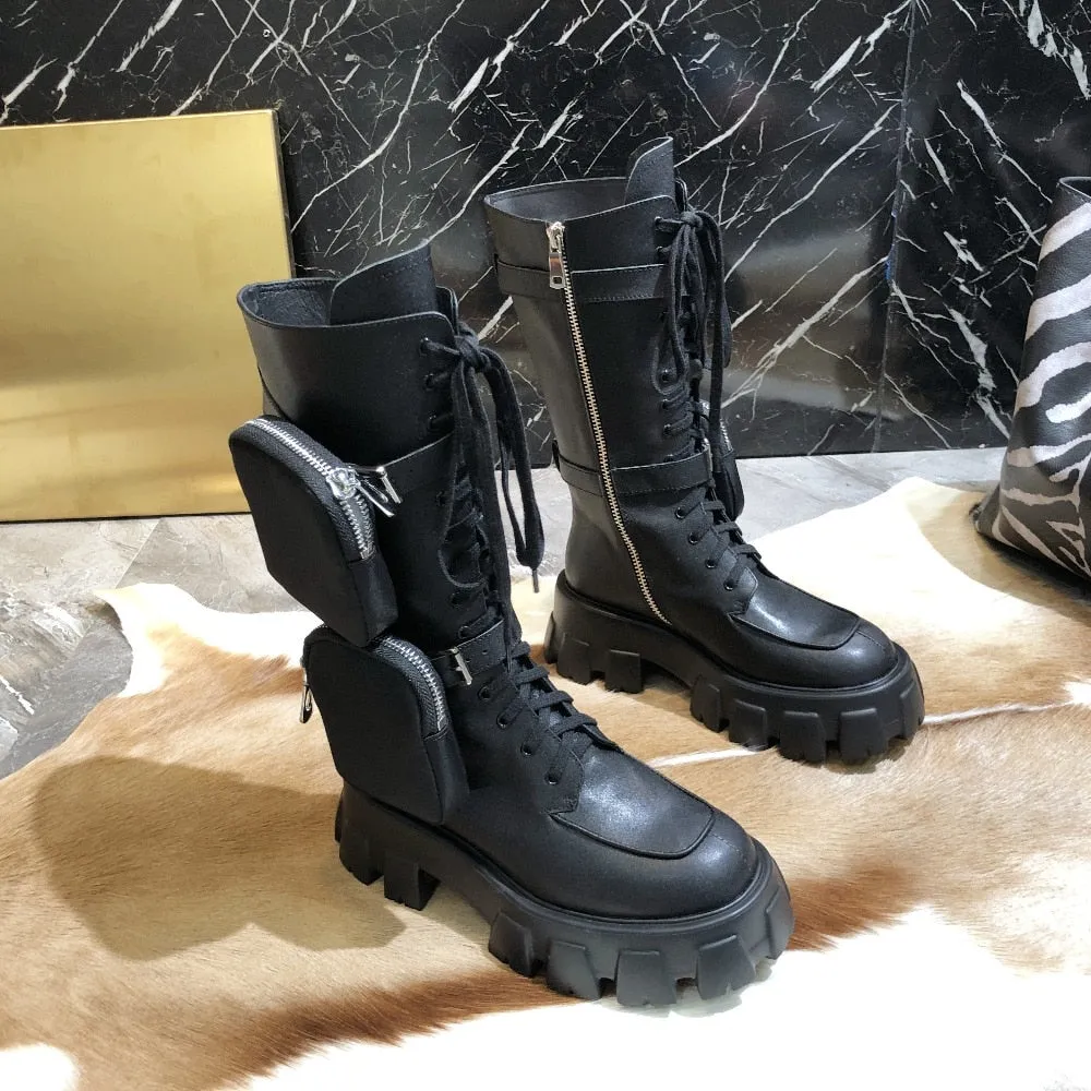 Women's Shoes Autumn and Winter Martin Boots Round Head