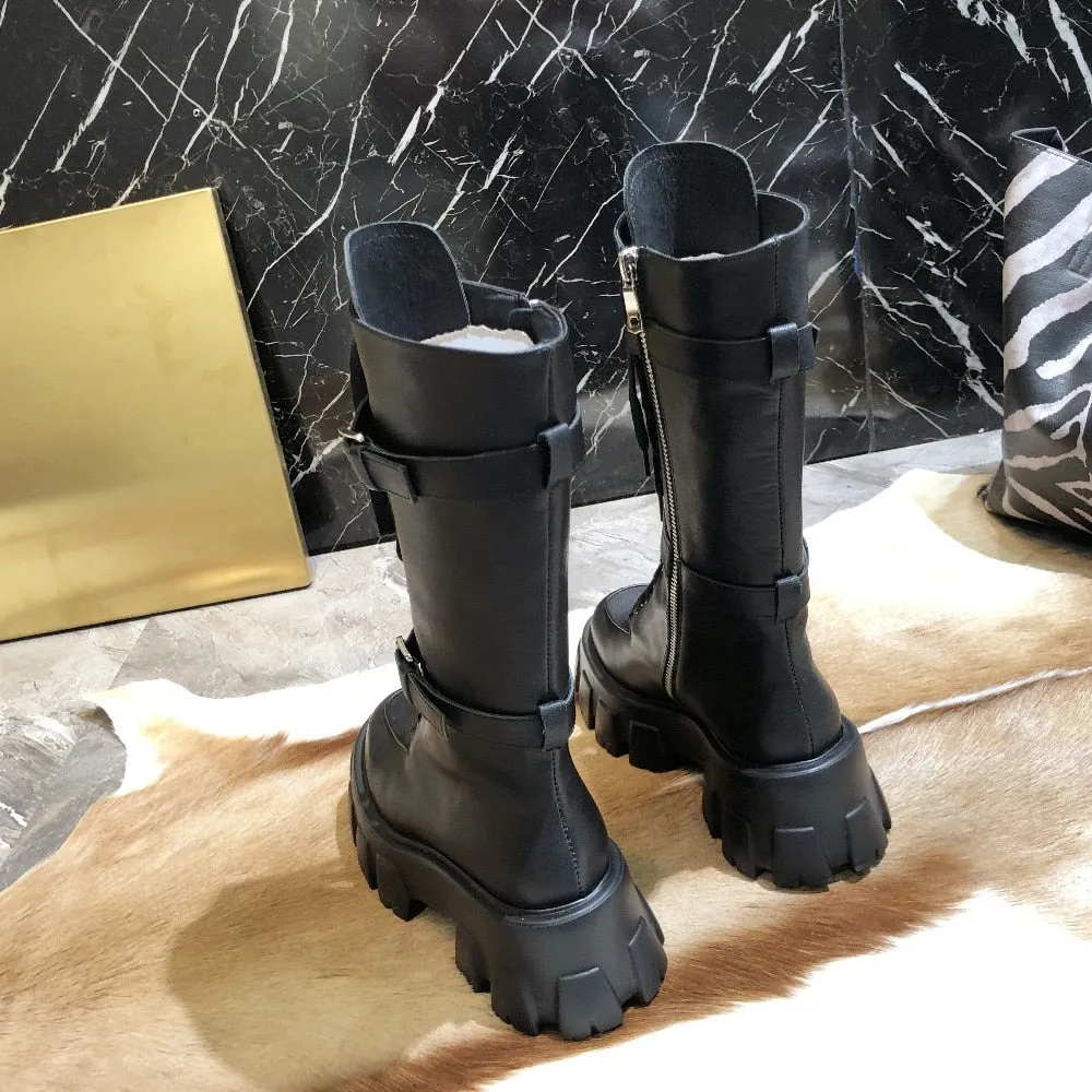 Women's Shoes Autumn and Winter Martin Boots Round Head