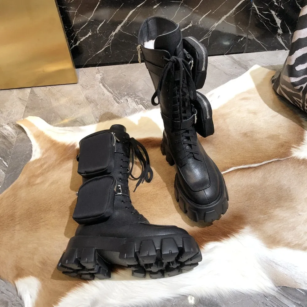 Women's Shoes Autumn and Winter Martin Boots Round Head
