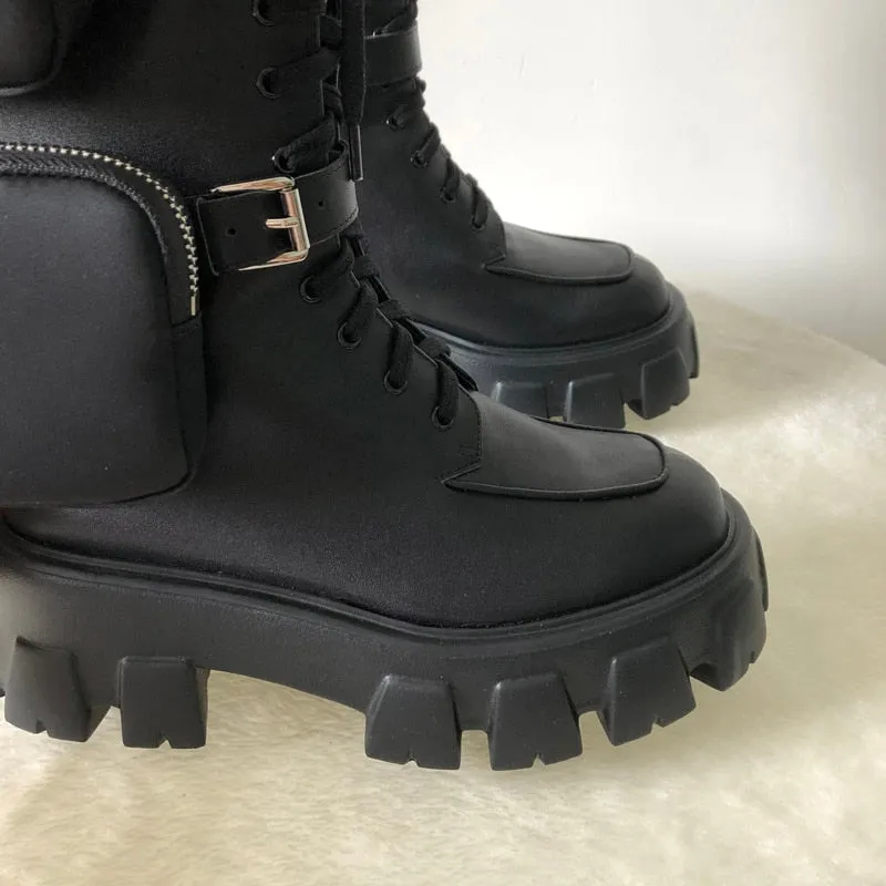 Women's Shoes Autumn and Winter Martin Boots Round Head