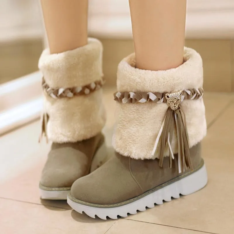 Women's Thermal Fur Tassel Boot