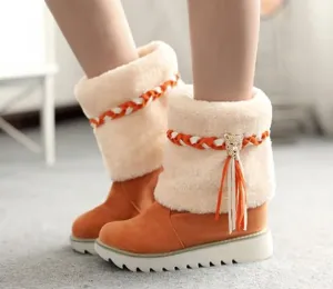 Women's Thermal Fur Tassel Boot