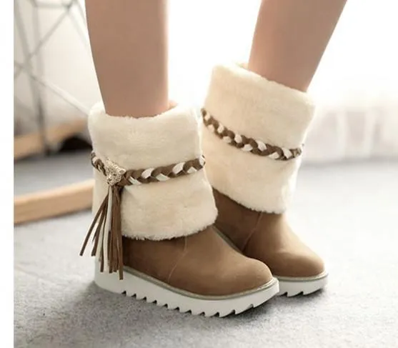 Women's Thermal Fur Tassel Boot