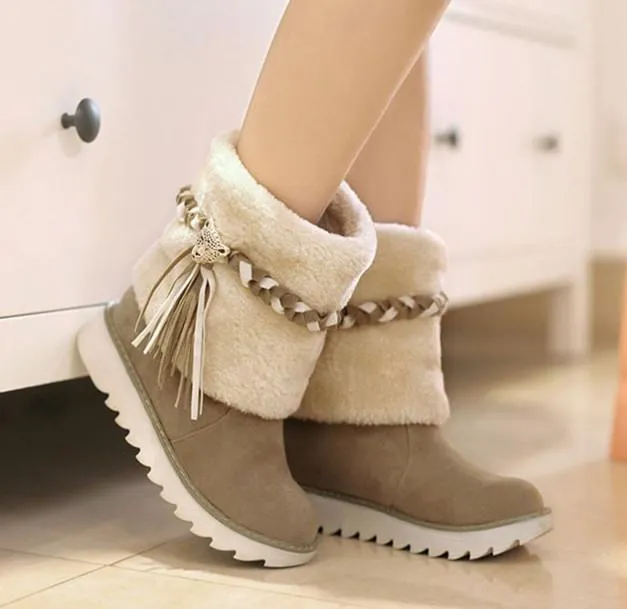 Women's Thermal Fur Tassel Boot