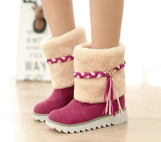 Women's Thermal Fur Tassel Boot