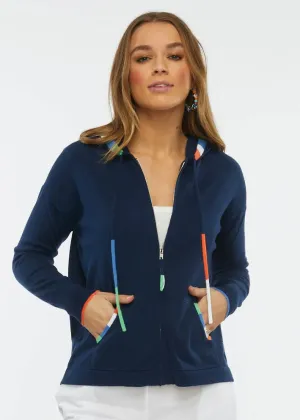 Zaket and Plover Intarsia Trim Hoodie, Style #ZP6413U